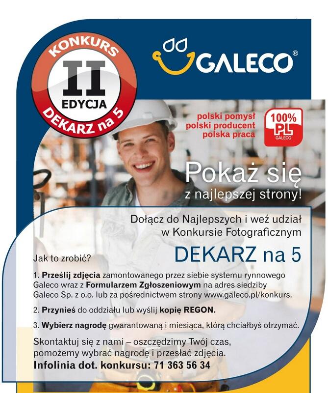 Wystartowała II edycja konkursu „Dekarz na 5”