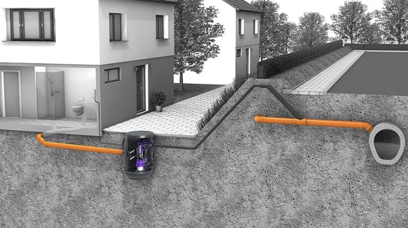 Podłączenie do kanalizacji miejskiej z zastosowaniem domowej przepompowni ścieków