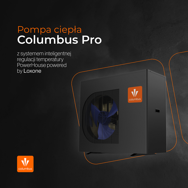 Columbus oferuje własne pompy ciepła z unikalną gwarancją i oszczędnością energii do 43%
