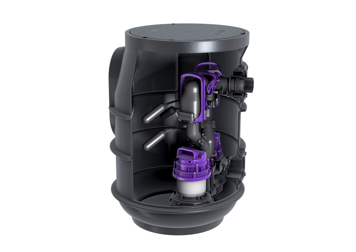 KESSEL_przepompownia_Auapump_Small_wersja_Duo_z_dwiema_pompami_do_sciekow_czarnych