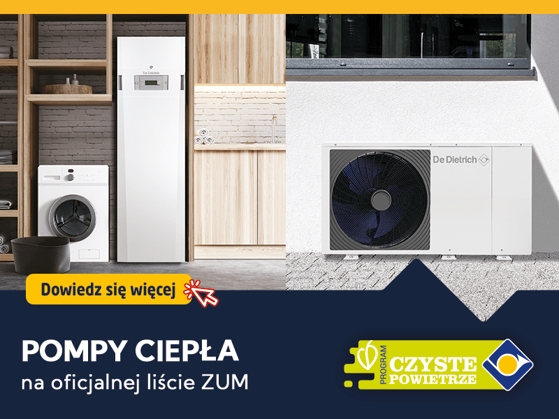 Ponad 100 modeli pomp ciepła De Dietrich i Baxi ponownie na liście ZUM!