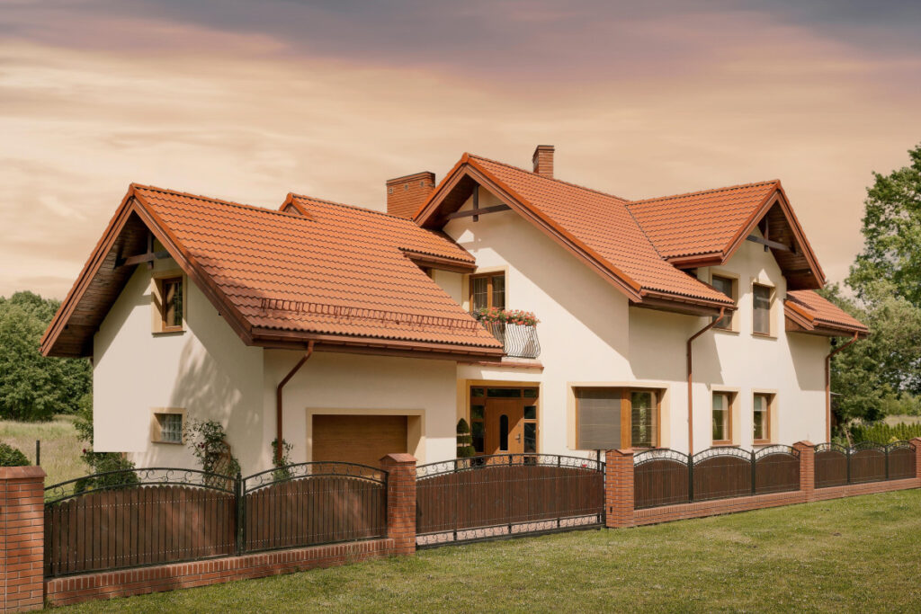 Dachówka betonowa Braas Celtycka Cisar, kolor ceglany